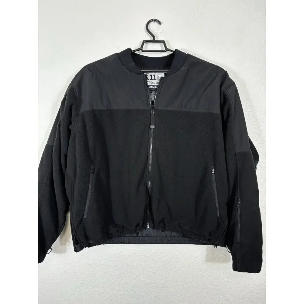 5.11 Tactical Series Coat Mens Size 3XL‎ Black Polyester Bomber Jacket Zip Front
